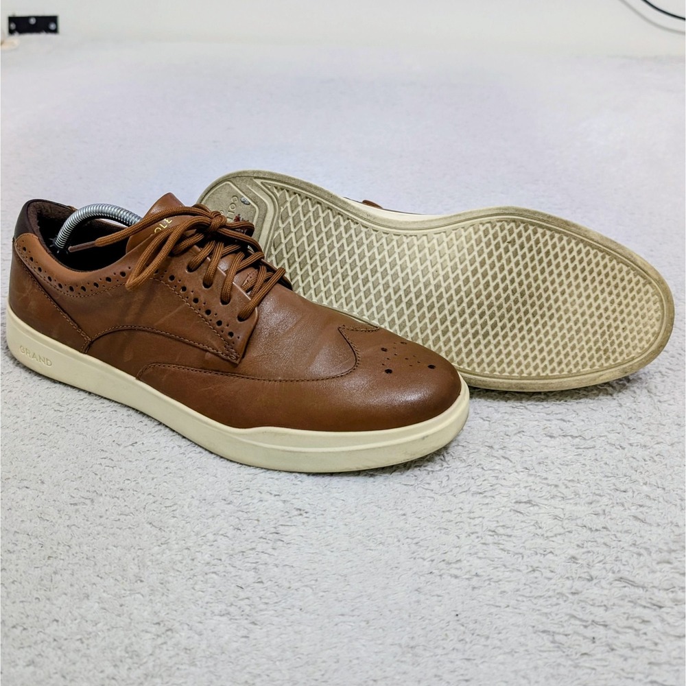 Cole Haan Mens British‎ Tan Grand Crosscourt Wingtip Shoes Size 11 M C35974 Mint